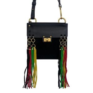 Chloé Chloe Authentic Jane Purse Crossbody Mini Bag Suede Leather Black